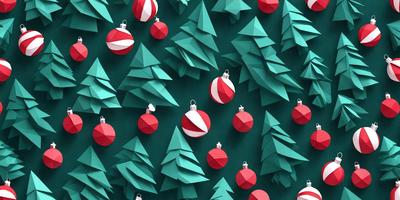 The primary subject of the image is a colorful and festive arrangement of Christmas ornaments. The ornaments are primarily red and white, and they are placed on a green background, which could be a tree or a wall. The visual style of the image is a combination of digital art and illustration, creating a vibrant and lively atmosphere. The colors and mood of the image are cheerful and celebratory, as the ornaments are designed to bring joy and warmth during the holiday season.